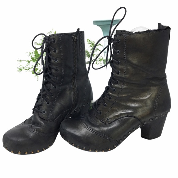 Dansko Leather Nat Lace Up Booties Size 39 - Picture 3 of 16